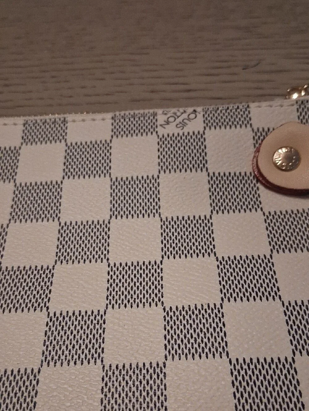 Source Unknown Check Wristlet Clutch